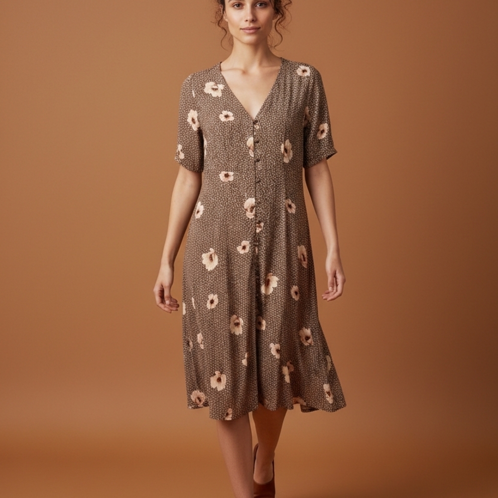 Floral V-Neck Dress - Picture 8 of 10
